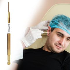 WOOPSOO ear seeds being applied using included tweezers for precise placement