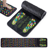 Worive foot massage mat chart shows reflexology zones for targeted relief