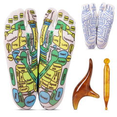 Worive reflexology socks set shown on foot for targeted relaxation