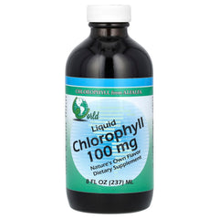World Organic Chlorophyll Liquid 8oz bottle-pour for a convenient daily greens boost.