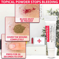 WoundSeal being applied to skin to stop bleeding and form a seal.