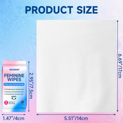 WOUSEDO feminine wipes soft texture for gentle cleansing anywhere.