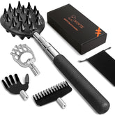 Rascador de espalda extensible WOVTE con cuatro cabezas desmontables para mayor versatilidad.