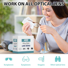 Wowflash lens wipes on the go, individually wrapped for portable lens care