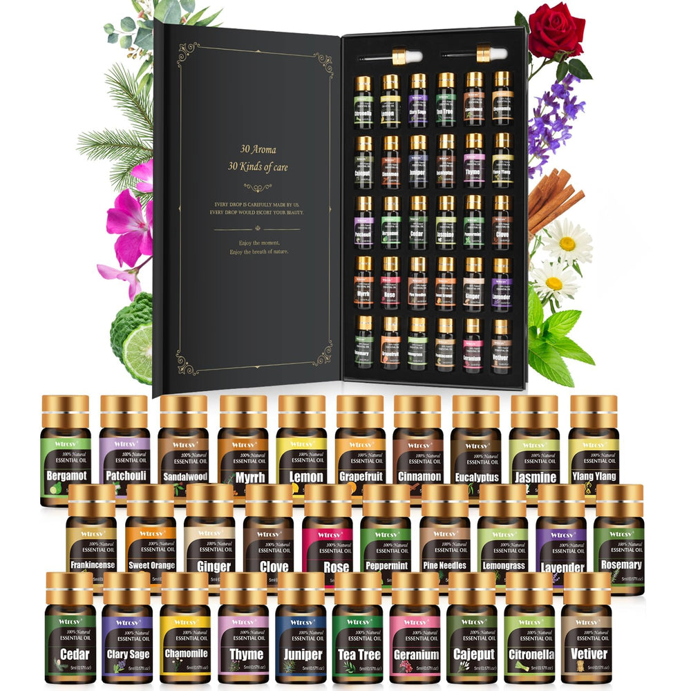 Wtrcsv essential oils gift box presentation for gifting ideas and home aroma.