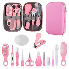 Kit de cuidado para bebé WXA 14 en 1, vista general y estuche práctico.