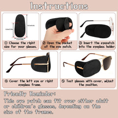 WY LIGHTING LEVEL reusable black eye patch made from non-woven material