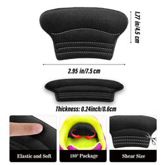 Soft sponge heel pad cushions the back of kids' shoes for comfort.