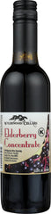Wyldewood Cellars Elderberry Concentrate bottle front showing convenient serving size.