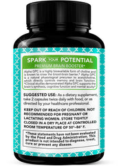 X Gold Health Alpha GPC 600mg label showing high-purity ingredients.