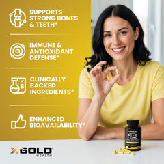 X Gold Health Zinc and quercetin capsules for everyday antioxidant support.