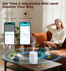 XEITIN diffuser using Bluetooth app for remote control and fragrance customization