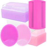 Xforto cradle cap brush and comb set pink: gentle newborn scalp cleansing