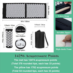 Xiaomage acupressure mat point grid closeup highlighting massage points
