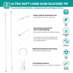 XIEXIECARE soft enema tip for gentle insertion and comfort