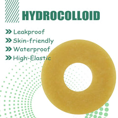 XIIFIIFII hydrocolloid tape seals close-up demonstrates gentle adhesion for sensitive skin.