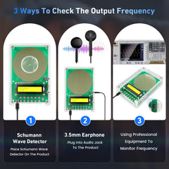 XIKDS dual verification with Schumann detector and wired headphone for quick validation.