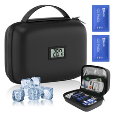 Xinjue insulin cooler exterior with durable travel-ready shell for on-the-go use.