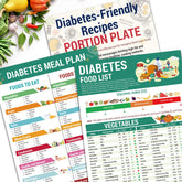 XKDOUS diabetes food list cover for quick meal planning reference