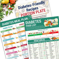 XKDOUS diabetes food list cover for quick meal planning reference