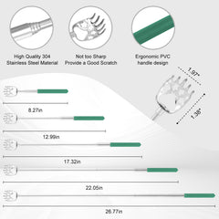 XKOS back scratcher 15-teeth rake covers larger areas for itch relief.
