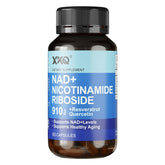 XKQ NAD+ supplement bottle front promotes daily energy support and healthy aging.