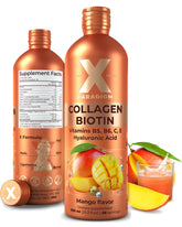 XParadigm Puritas Corpus liquid collagen bottle pour supports easy daily beauty routine.