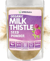 XPRS Nutra organic milk thistle powder bag, ideal for daily smoothies.