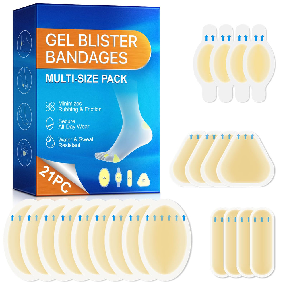 XQDCICQU hydrocolloid gel blister bandages protect heels and toes during activity.