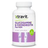 Xtravit glucosamine chondroitin msm bottle front showing product design and joint support focus