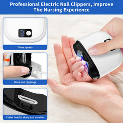 Xubioooo built-in nail scraps storage box in action