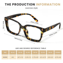 Gafas XVXV de lectura negro, diseño cómodo para largas sesiones de lectura.