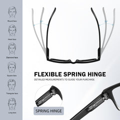 XVXV lentes de lectura +0-75 patillas flexibles: se adaptan a distintas caras.