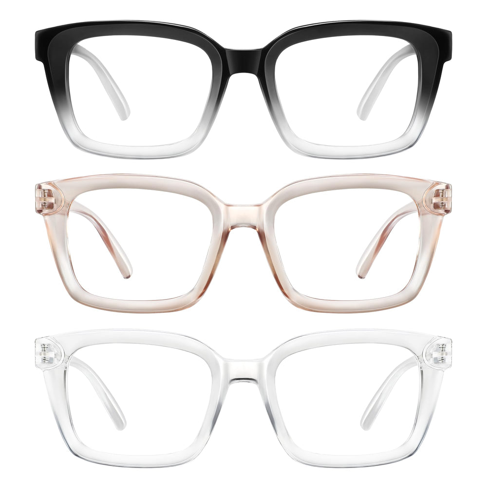 XVXV reading glasses oversize Oprah square with blue light protection for screen time.