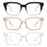 XVXV reading glasses oversize Oprah square with blue light protection for screen time.