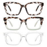 XVXV reading glasses with blue light blocking and oversized Oprah-square frames for clear reading