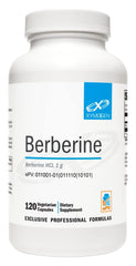 XYMOGEN Berberine HCL 1000mg bottle on counter supports daily metabolic and digestive wellness.
