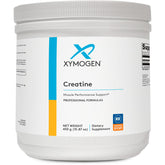 XYMOGEN Creatine bottle front view highlighting NSF certification.