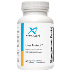 XYMOGEN Liver Protect bottle on display, supporting liver health and detox support.