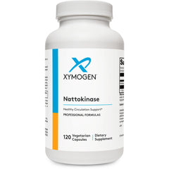 XYMOGEN nattokinase 2000 FU bottle supports healthy circulation and heart wellness.