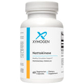 XYMOGEN Nattokinase bottle showing 2000 FU for circulatory support.