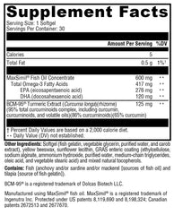Close-up of XYMOGEN softgels showing smooth, easy-to-swallow capsules.