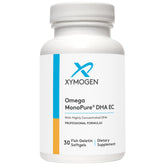XYMOGEN Omega MonoPure DHA EC bottle prepared for daily omega-3 support