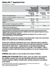 XYMOGEN OSAplex MK-7 capsules close-up showing the nutrient blend.