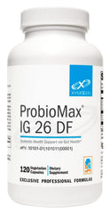 XYMOGEN ProbioMax IG 26 bottle front showing label and shelf-stable probiotic