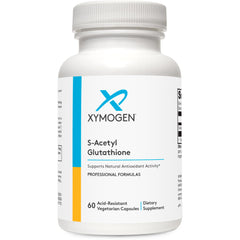 XYMOGEN S Acetyl Glutathione bottle with antioxidant support