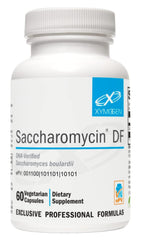 XYMOGEN Saccharomycin 10B bottle front with DNA-verified probiotic for gut support