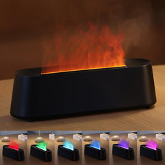 Yaledi fireplace diffuser with flame light creates warm ambience in living spaces.