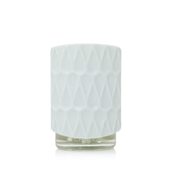 Yankee Candle ScentPlug diffuser Organic Pattern Gray on table for continuous fragrance