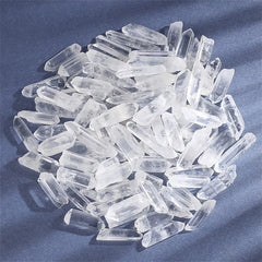 YATOJUZI raw quartz crystal point highlighting natural texture for balance.